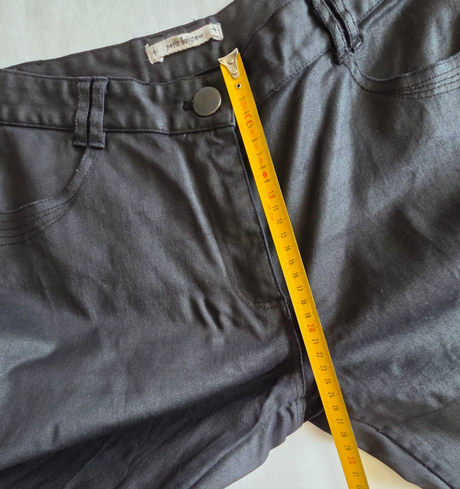 Pantalón corto negro revestido 38 M Petit Baigneur pantalón corto brillante – photo 11
